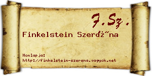 Finkelstein Szeréna névjegykártya